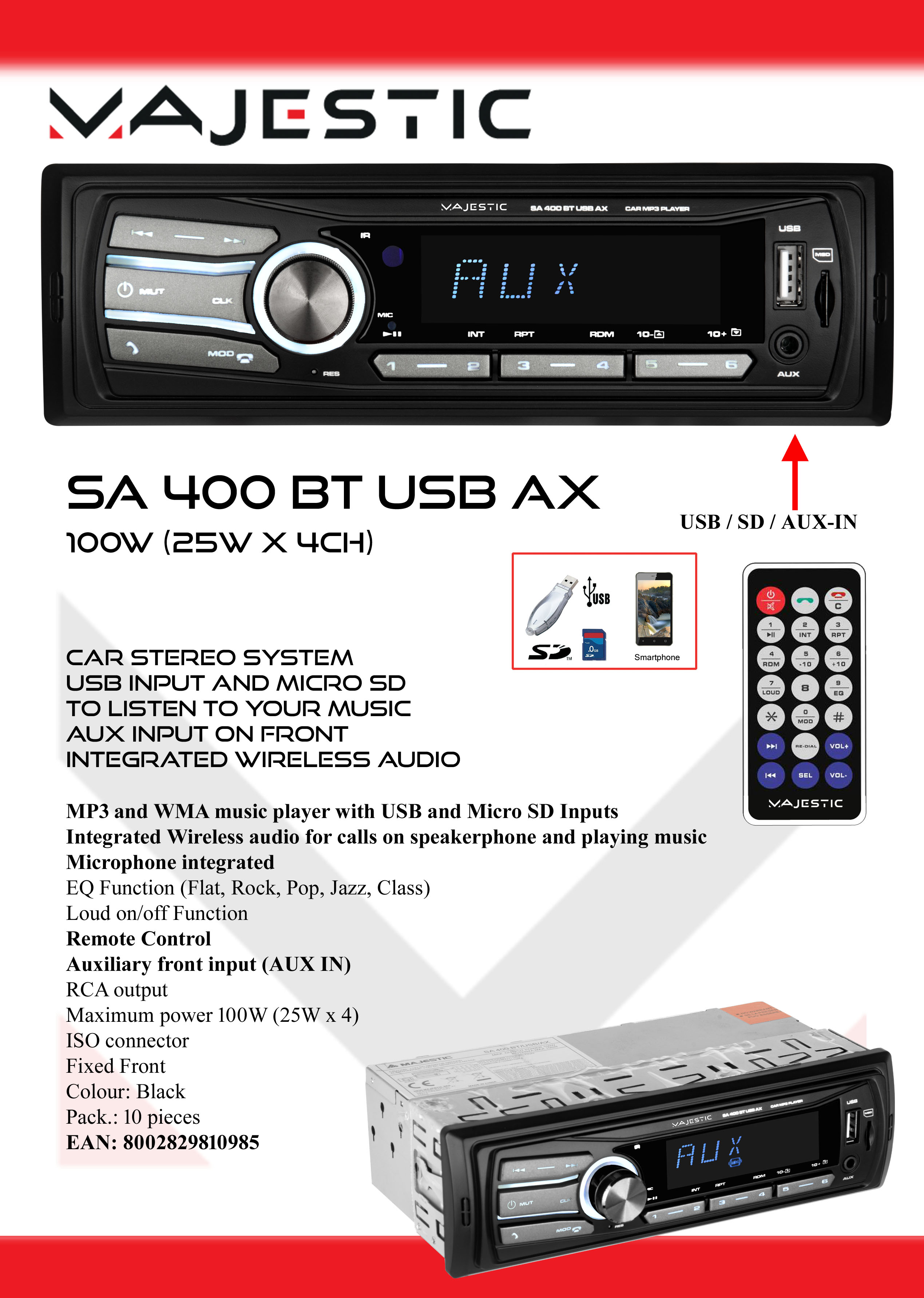 SA 400 BT USB AX